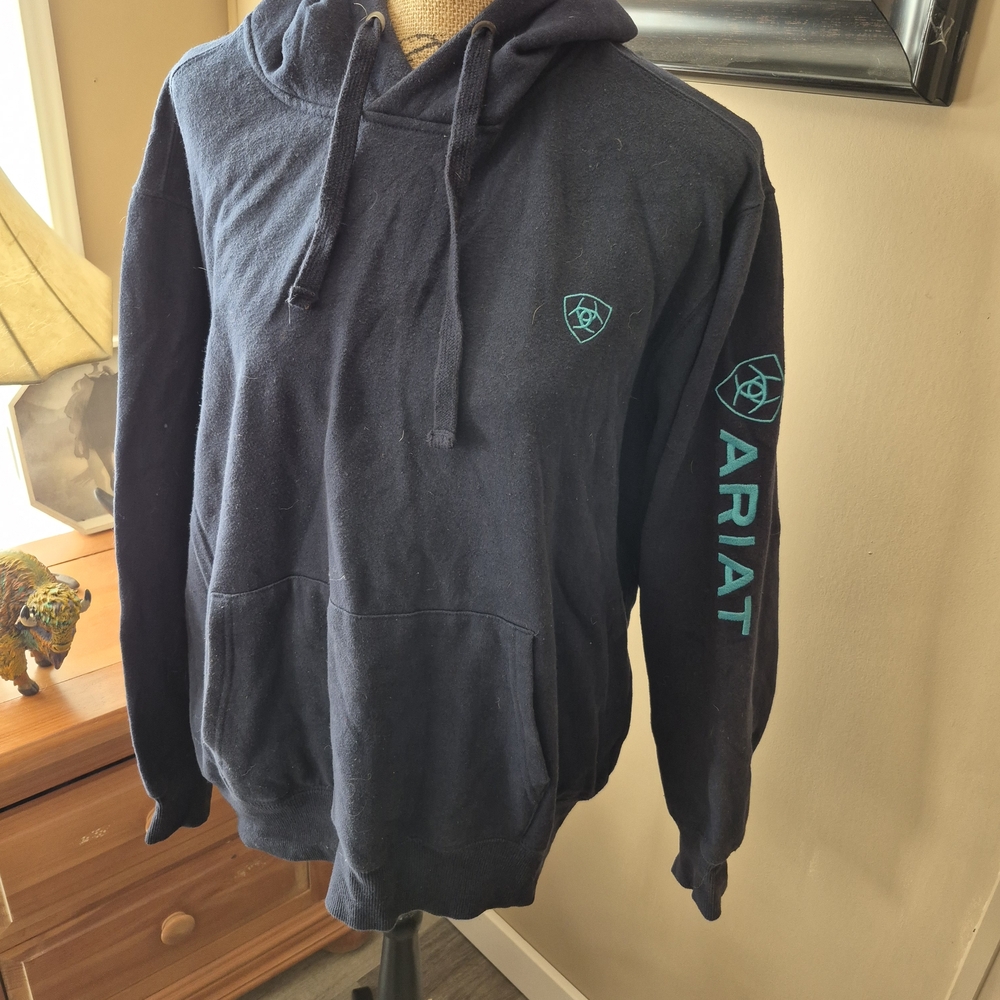 Ariat Navy Hoodie with Teal Accents